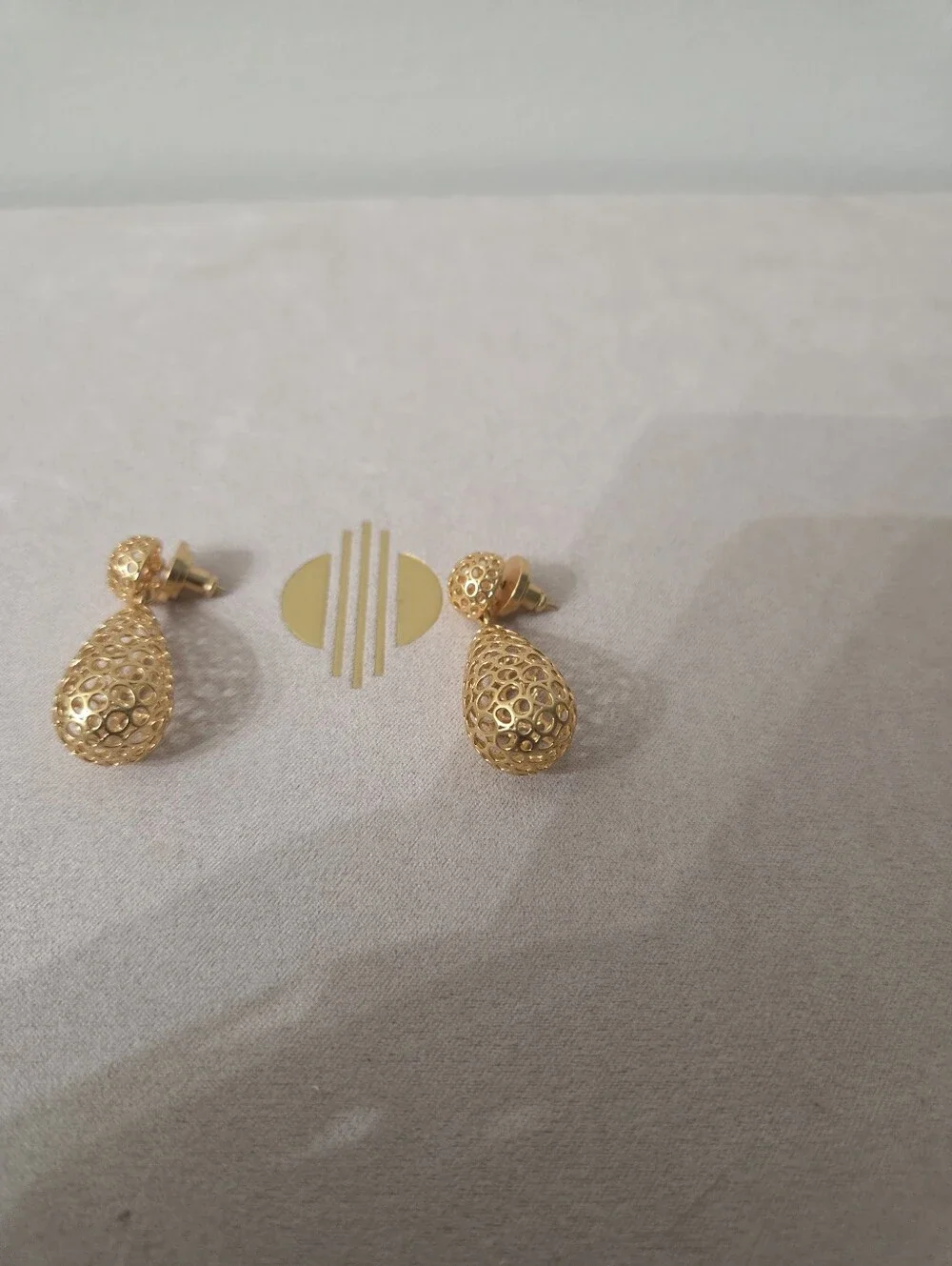 HYAH Khoi Gold Teardrop Filigree Earrings Archived SMALL
